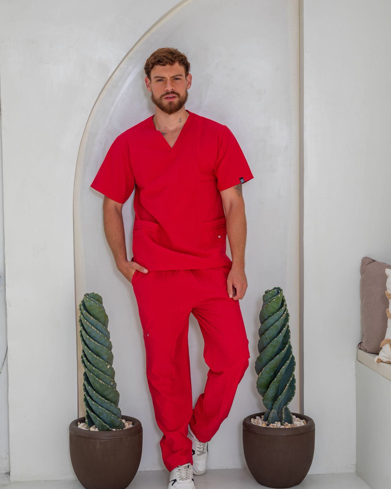 Uniforme Rojo - Antifluido Licrado