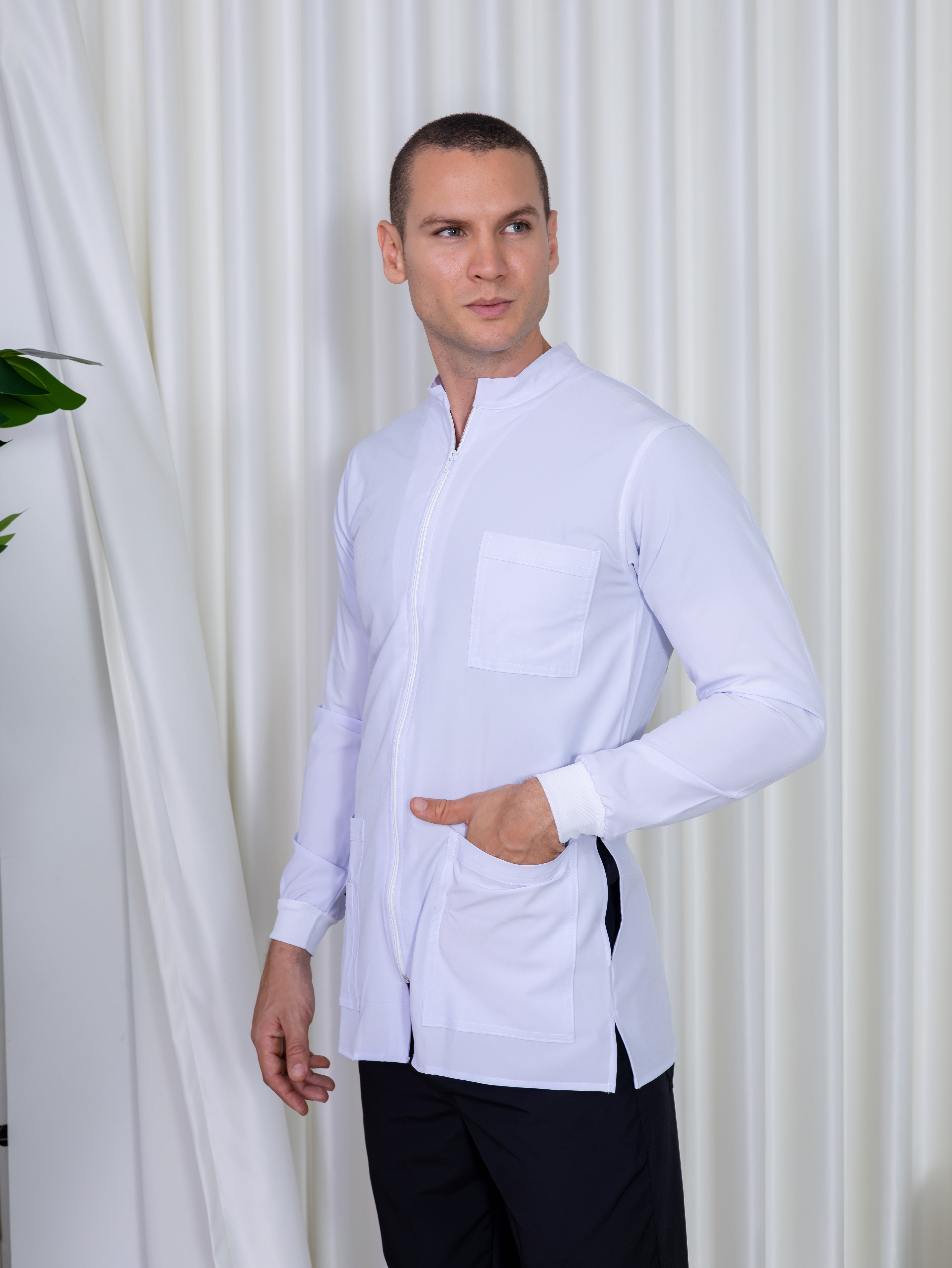 Bata blanca - Antifluido Licrado