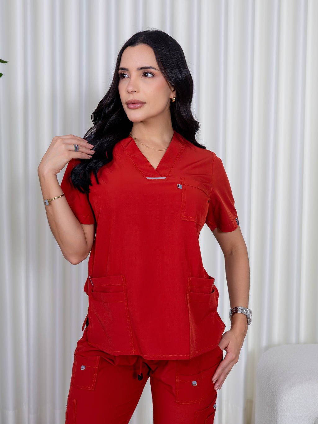 Uniforme Terracota con detalles - Premium Licrado