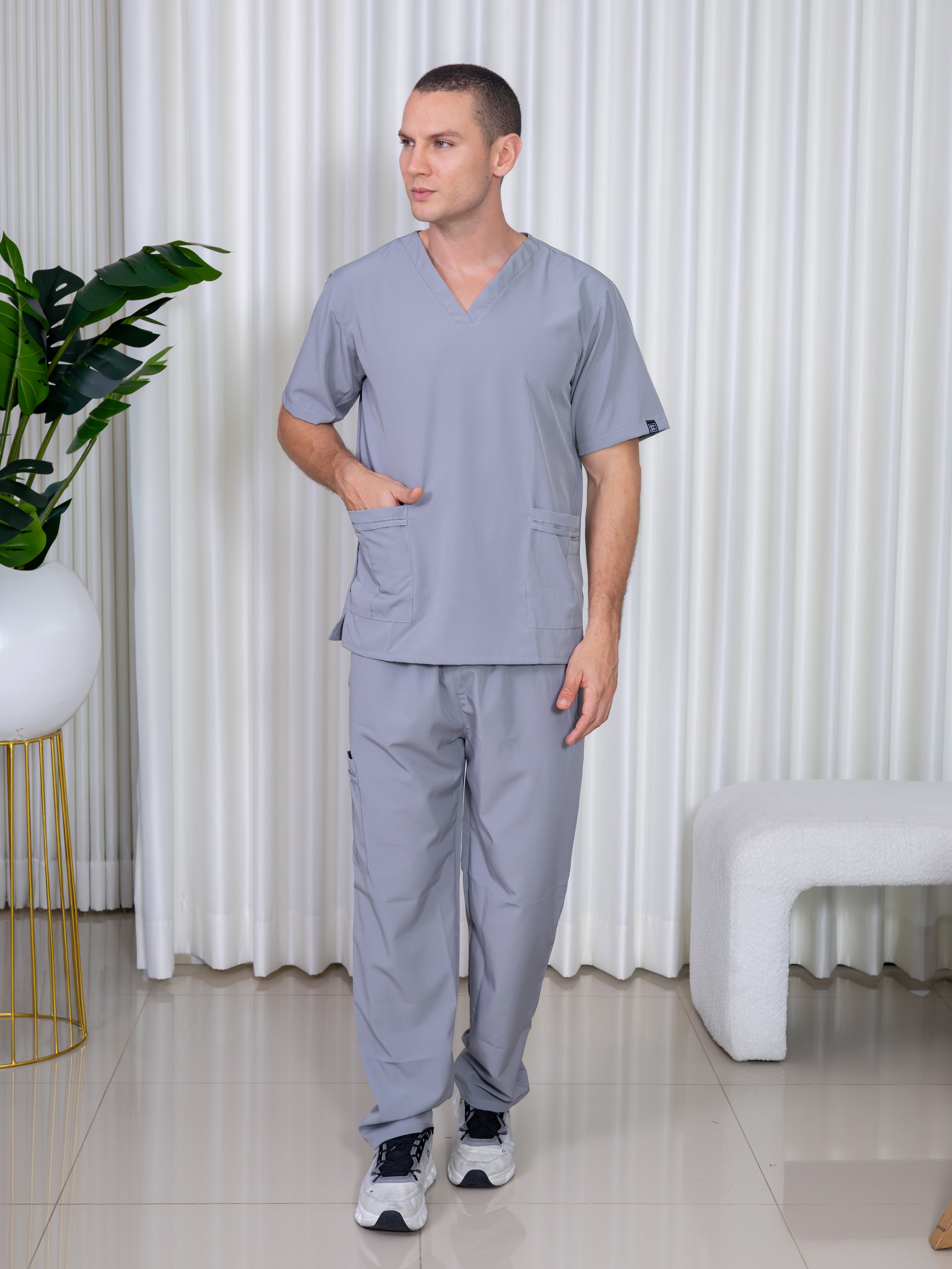 Uniforme Gris claro - Antifluido Licrado