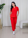 Uniforme Rojo con detalles - Premium Licrado