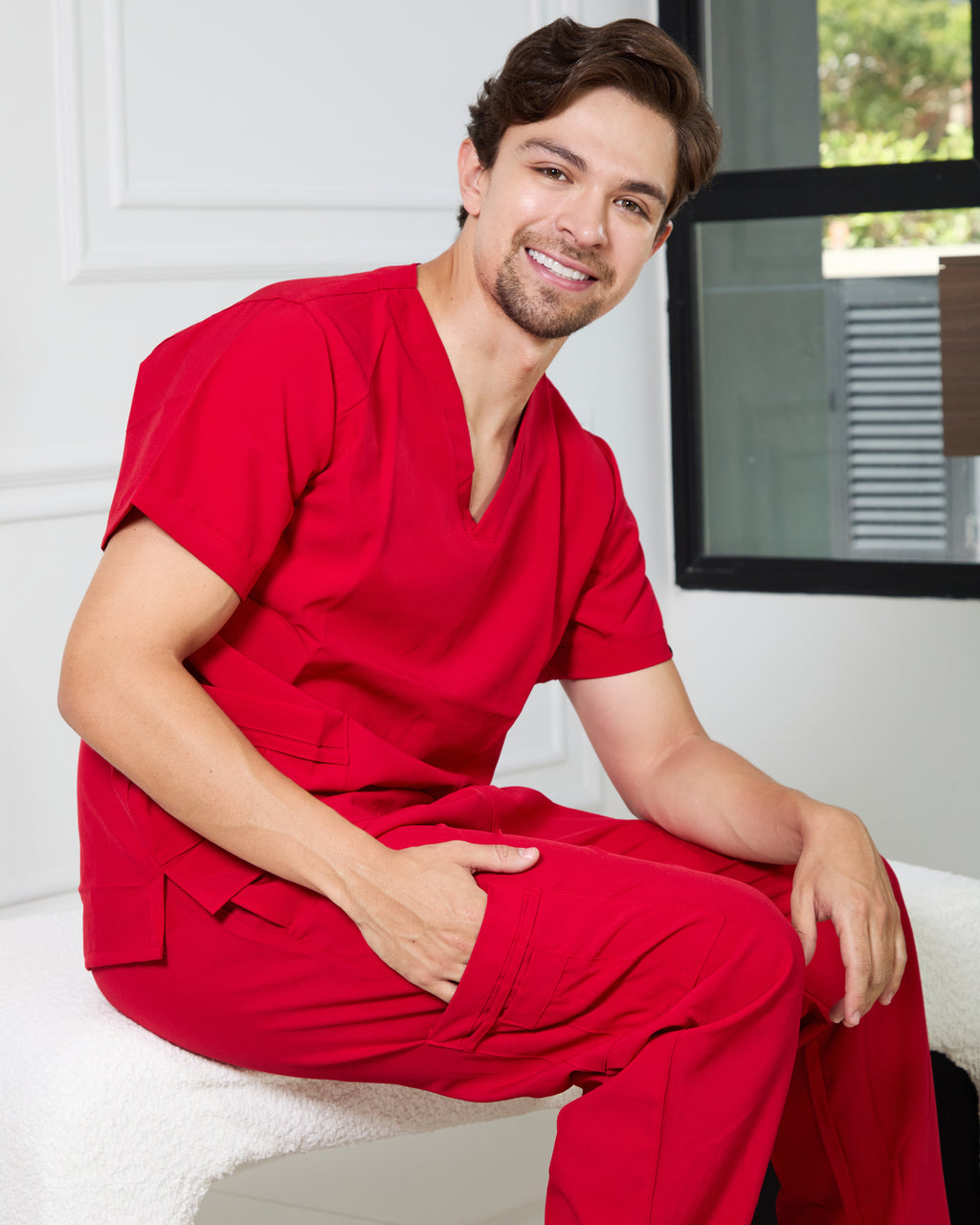Uniforme Rojo - Antifluido Licrado