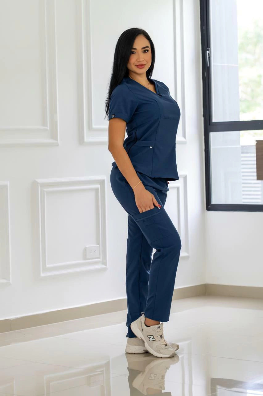 Uniforme Azul Petroleo - Antifluido licrado