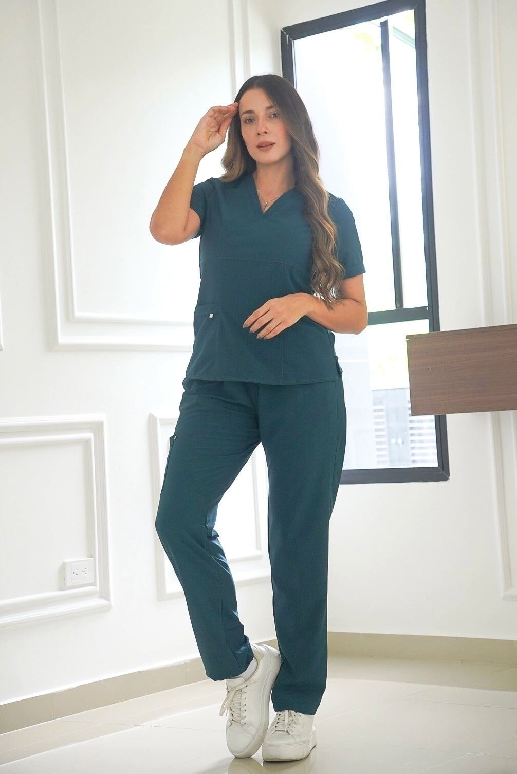 Uniforme Verde pino - Antifluido licrado