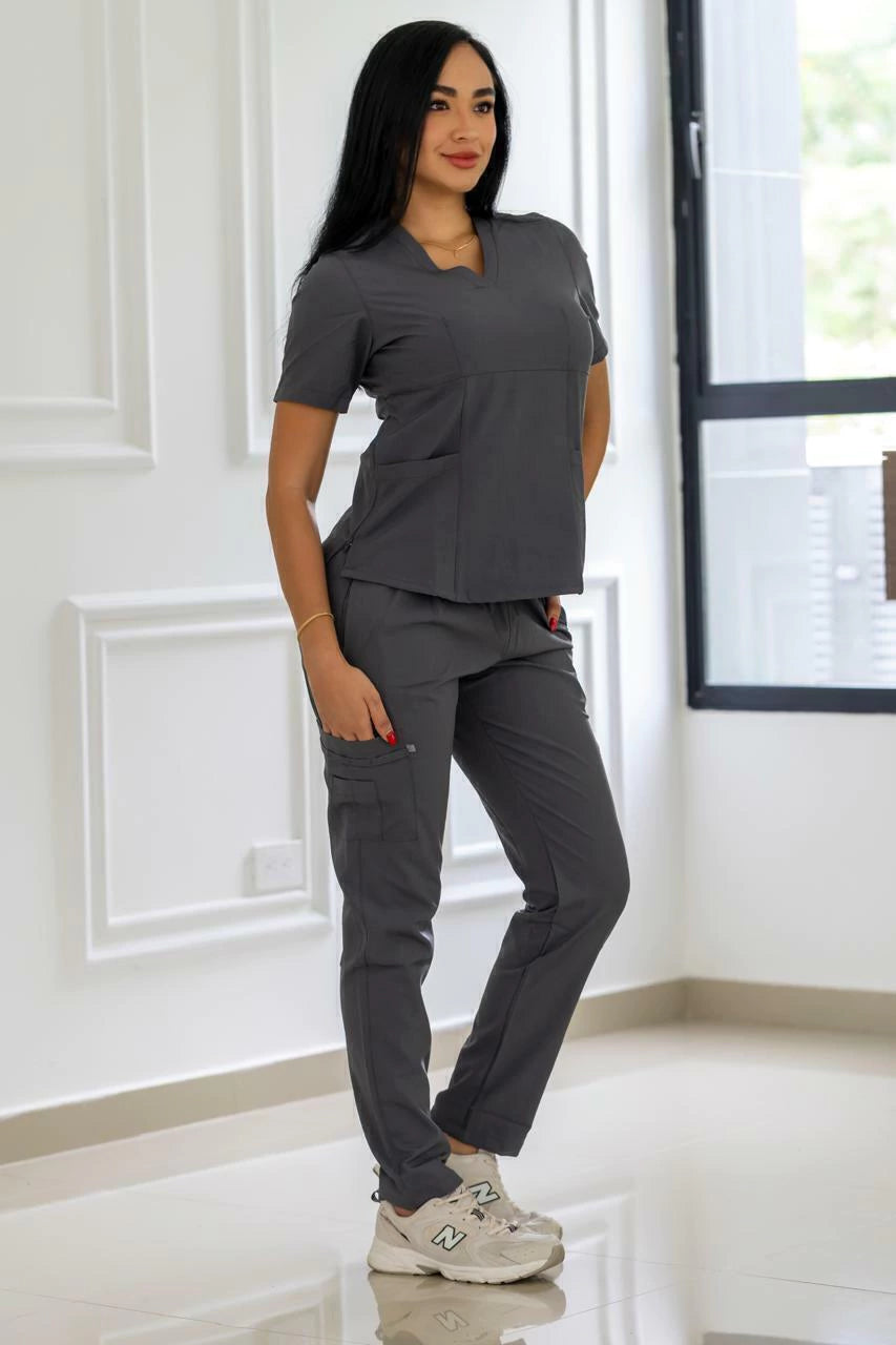 Uniforme Gris Oscuro - Antifluido licrado