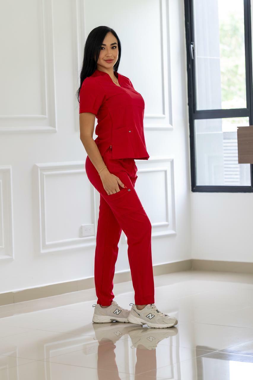 Uniforme Rojo Cereza - Antifluido licrado