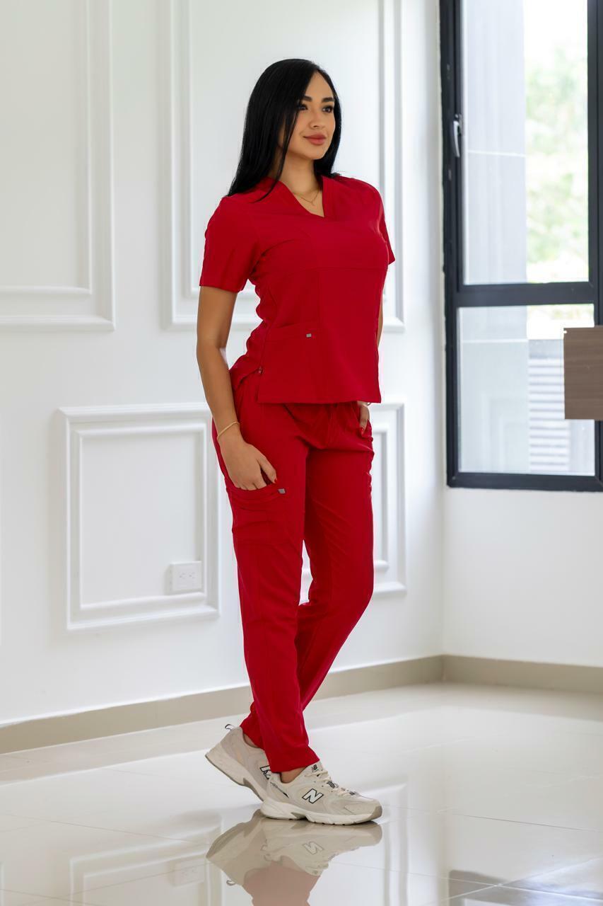 Uniforme Rojo Cereza - Antifluido licrado